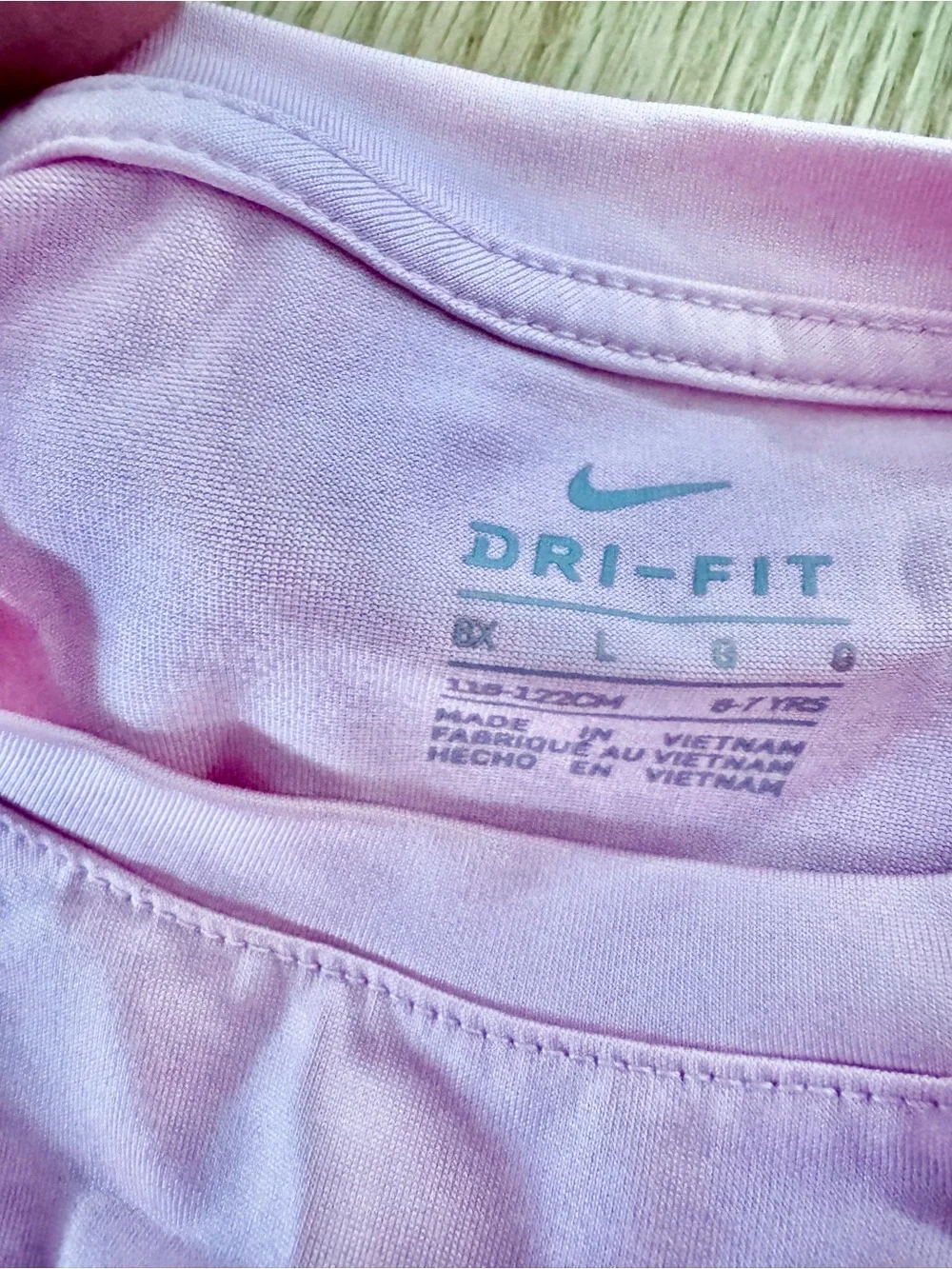 Nike Light Pink Girls Dri-FIT Long Sleeve Athletic Top and Matching leggings - Picture 3 of 8